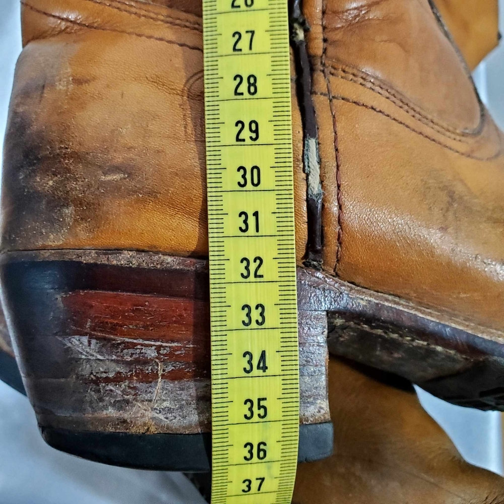 Steel Cap Vintage Leather Cowboy Boots - Picture 14 of 16